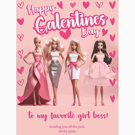 Barbie Galentines Day Valentine eCard